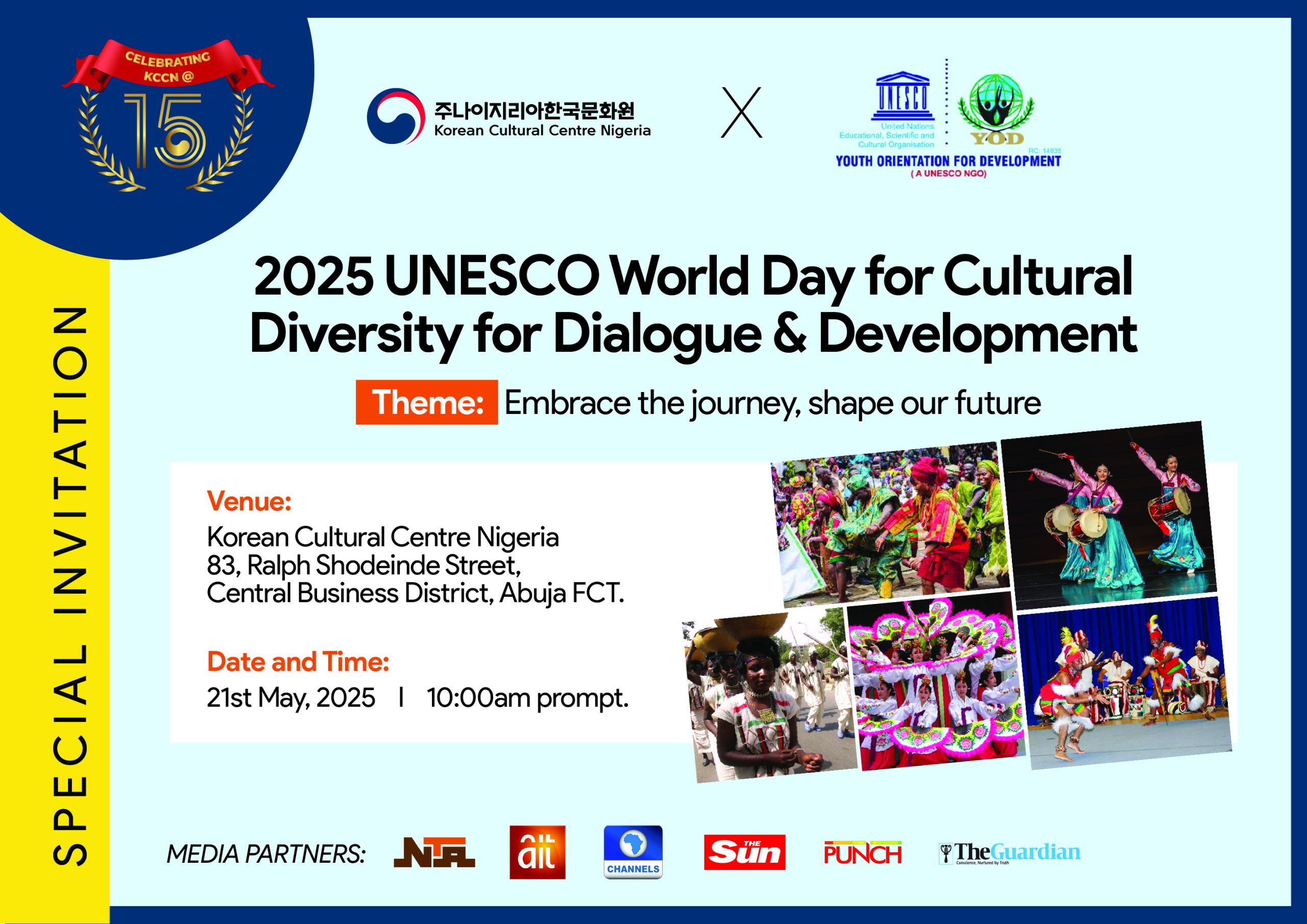 2025 UNESCO World Day for Cultural Diversity for Dialogue and Development, and the 15th Anniversary of the Korean Cultural Centre Nigeria (KCCN)