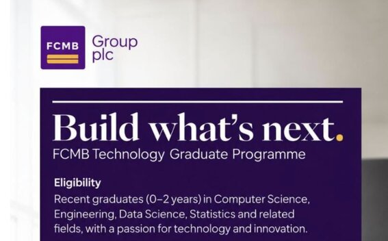 The First City Monument Bank (FCMB) Early Career Technology Graduate Programme 2026 for young Nigerian graduates.